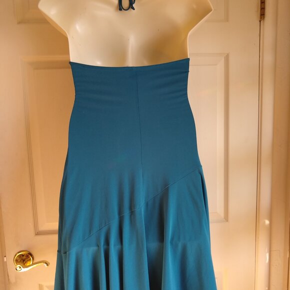 studio y vintage halter teal midi dress with sequence - Picture 5 of 5